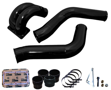2013-2018 Cummins 3.5" Mega Intake System w/ Passenger-Side Intercooler Tube (PRC1318MW)-Intake Manifold-Pusher-PRC1318MW_K-Dirty Diesel Customs