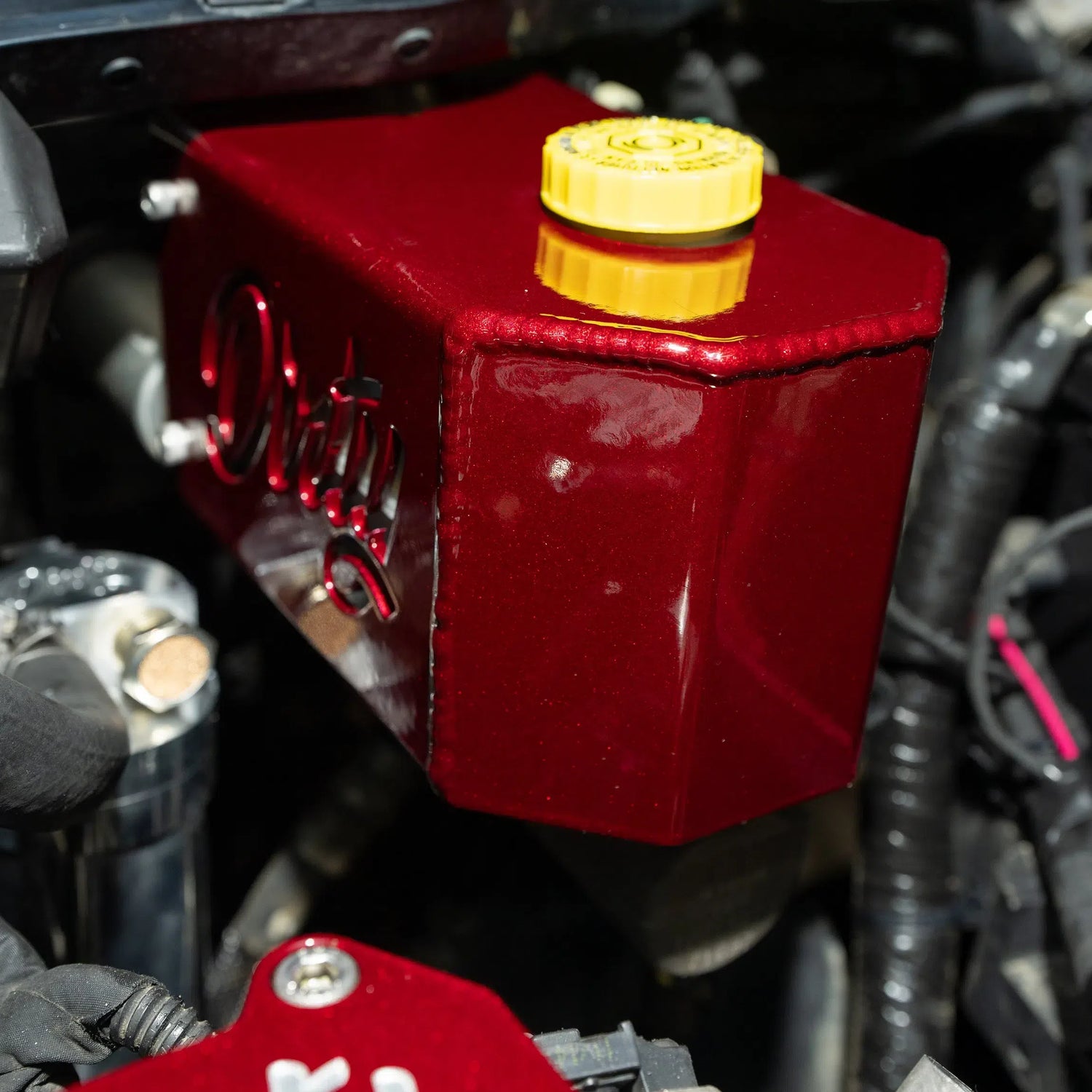 2013-2019 Cummins Brake Fluid Reservoir Dress Up Cover (I67-ENG-A141)-Brake Fluid Reservoir Cover-Dirty Diesel Customs-Dirty Diesel Customs