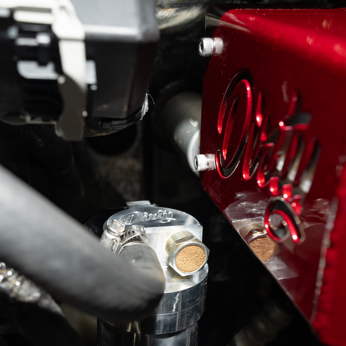 2013-2019 Cummins Brake Fluid Reservoir Dress Up Cover (I67-ENG-A141)-Brake Fluid Reservoir Cover-Dirty Diesel Customs-Dirty Diesel Customs