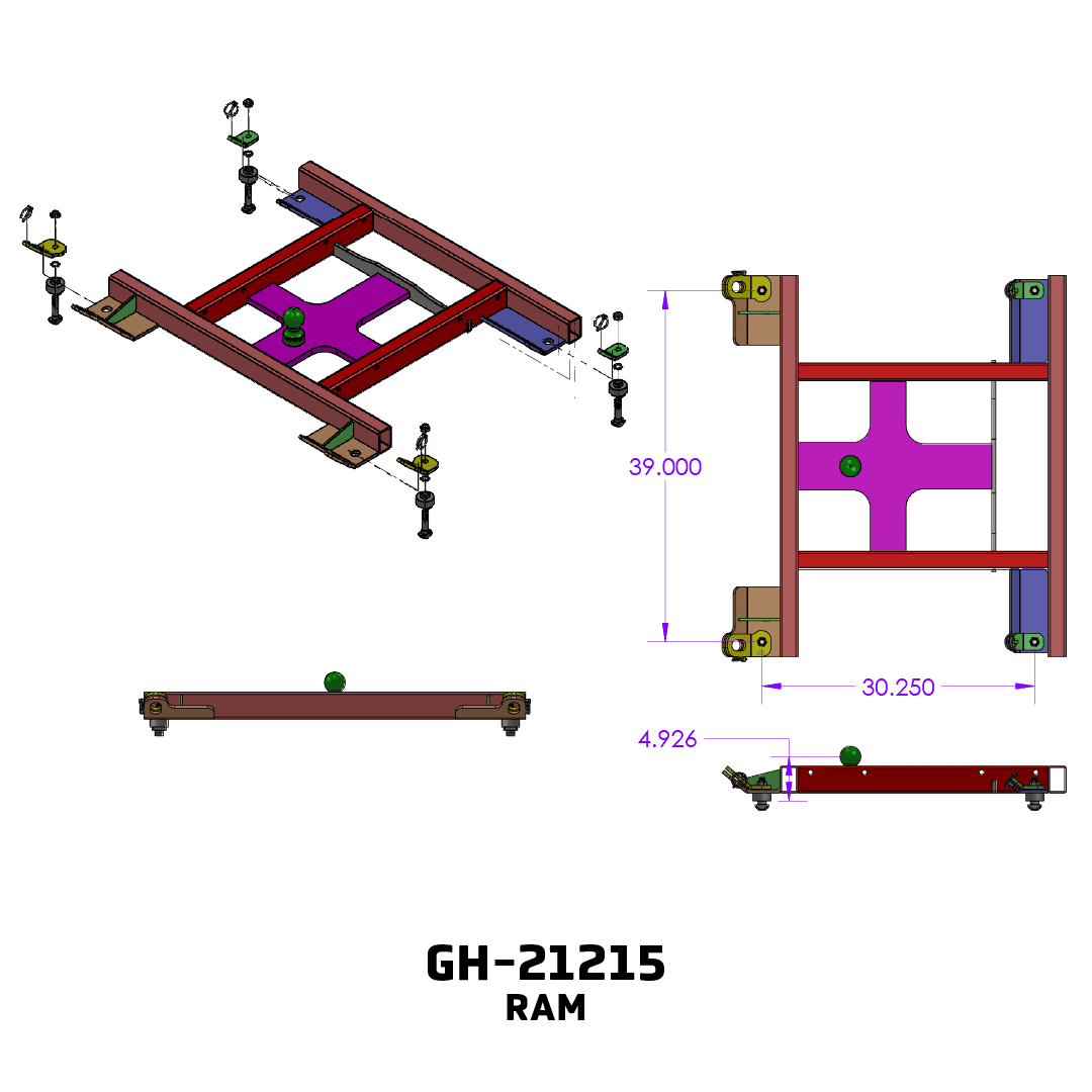 2013-2025 Cummins Advantage Hitch Gooseneck Base Only (GH-21215)-Gooseneck Hitch-Gen-Y Hitch-Dirty Diesel Customs