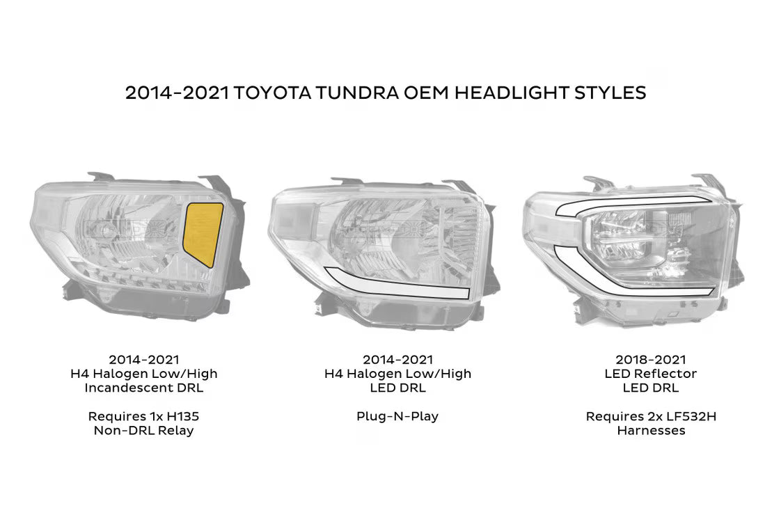 2014-2021 Toyota Tundra White XB LED Headlights (LF532.2-ASM)