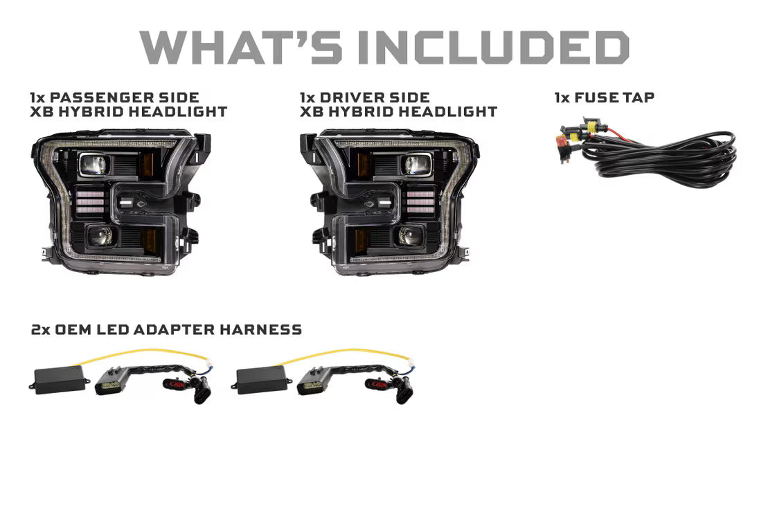2015-2020 F150 XB Hybrid LED Headlights (LF550.2)