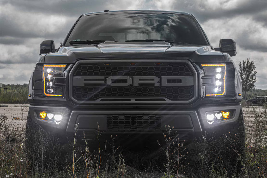 2015-2020 F150 XB LED Amber DRL Headlights (LF502-A.2-ASM)