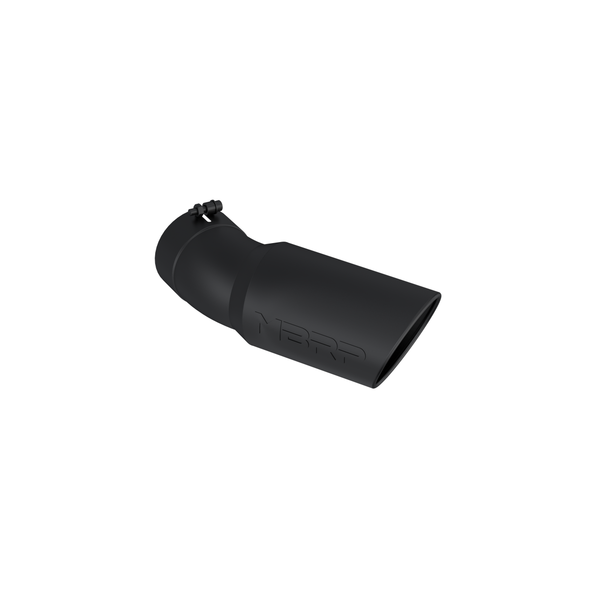 2015-2022 Duramax 6" Rolled Angle Cut Exhaust Tip (T5154)-Exhaust Tips-MBRP-T5154BLK-Dirty Diesel Customs