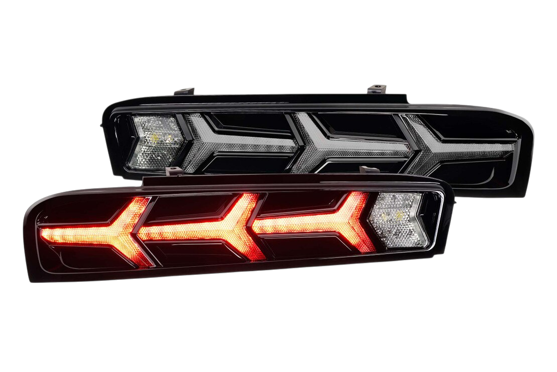 2016-2018 Chevrolet Camaro XB LED Lambo Smoked Tail Lights (LF401)