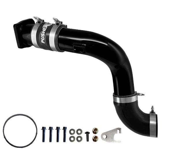 2017-2022 Powerstroke HD 3" Cold Side Charge Tube w/ Throttle Valve Replacement (PFP17XXBTR)-Intercooler Piping-Pusher-Dirty Diesel Customs