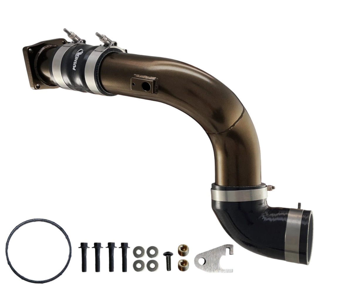 2017-2022 Powerstroke HD 3" Cold Side Charge Tube w/ Throttle Valve Replacement (PFP17XXBTR)-Intercooler Piping-Pusher-Dirty Diesel Customs