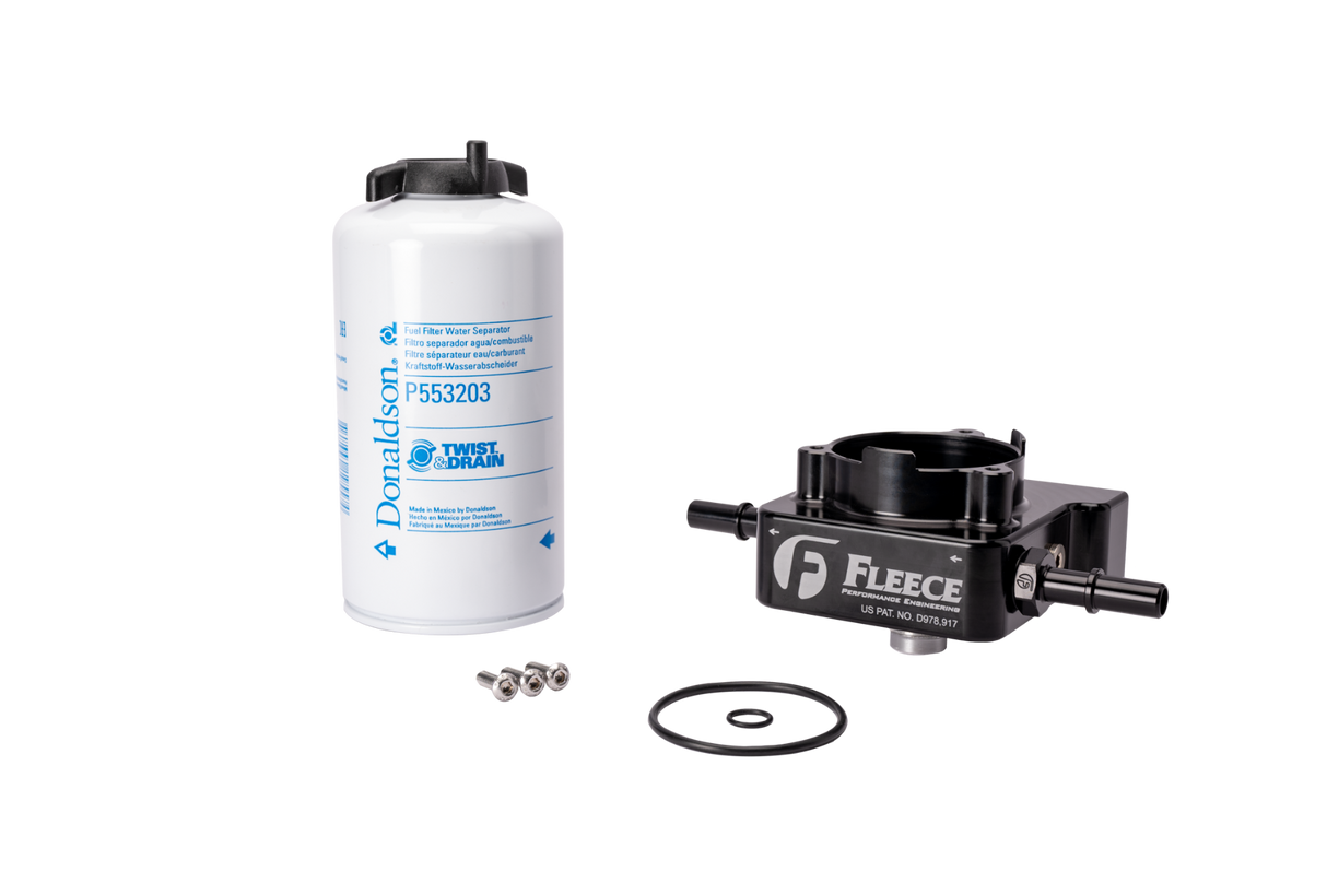2017-2024 Duramax Fuel Filter Upgrade Kit (FPE-L5P-FFBA-1719)-Fuel Filter Adapter-Fleece Performance-Dirty Diesel Customs