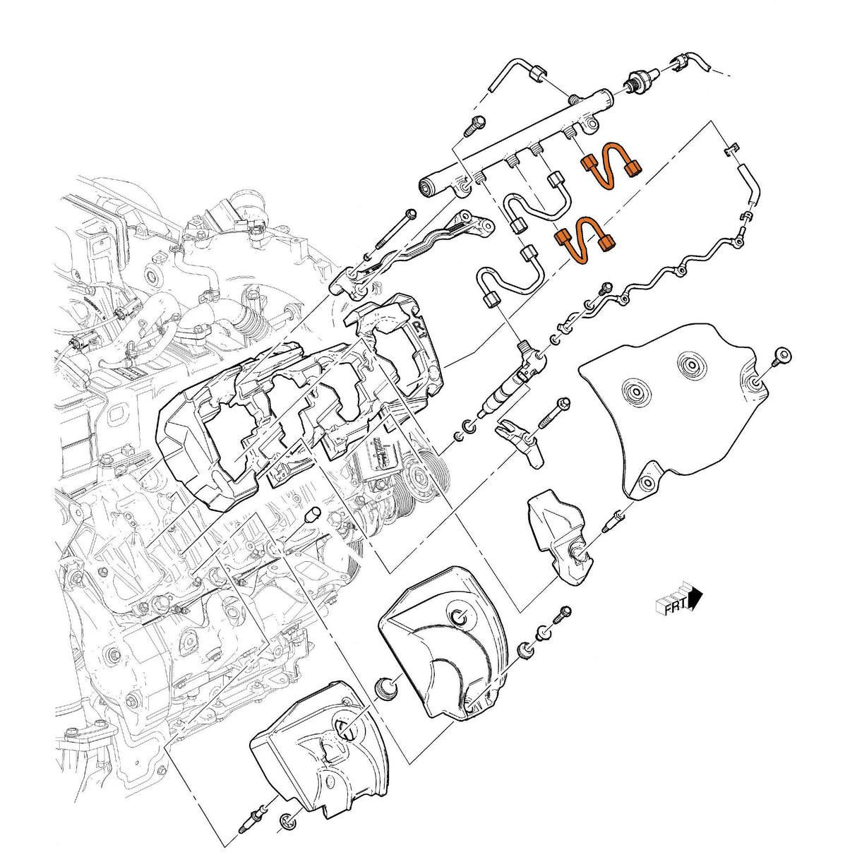 2017-2024 Duramax Injector Feed Line Cylinder 1-3-6-8 (12685924)-Injector Lines-Merchant Auto-Dirty Diesel Customs