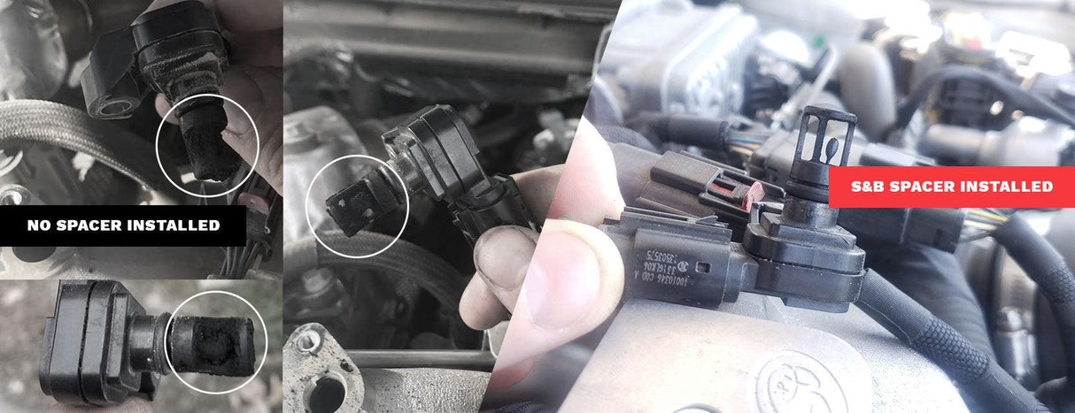 2017-2024 Duramax S&B MAP Sensor Spacer Kit (82-1000)-MAP Spacer-S&B Filters-Dirty Diesel Customs