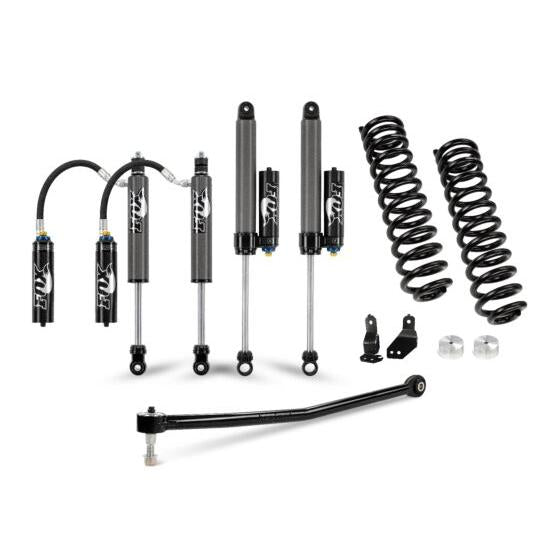 2017-2024 Powerstroke 2" Elite Leveling Kit Front Fox Factory Race Series 2.5 DSC Reservoir (220-P0948)-Leveling Kit-Cognito Motorsports-Dirty Diesel Customs