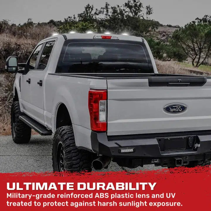 2017-2024 Powerstroke Cab Roof Light Set 2-Way Front & Rear Facing Ultra High-Power LED's Multiple Lens & Colors (5 Pack) (264342XXXXXX)-Marker Lights-RECON Lights-Dirty Diesel Customs