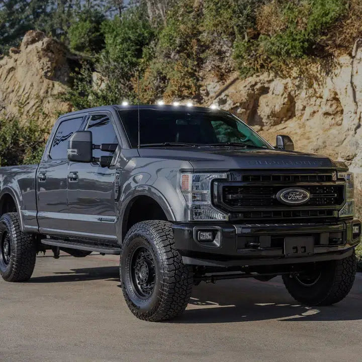 2017-2024 Powerstroke Cab Roof Light Set 2-Way Front & Rear Facing Ultra High-Power LED's Multiple Lens & Colors (5 Pack) (264342XXXXXX)-Marker Lights-RECON Lights-Dirty Diesel Customs
