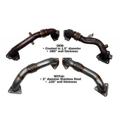 2017-2025 Duramax Billet Exhaust Manifold w/ 2" Up-Pipe (WCF100226)-Exhaust Manifold-Wehrli Custom Fabrication-Dirty Diesel Customs