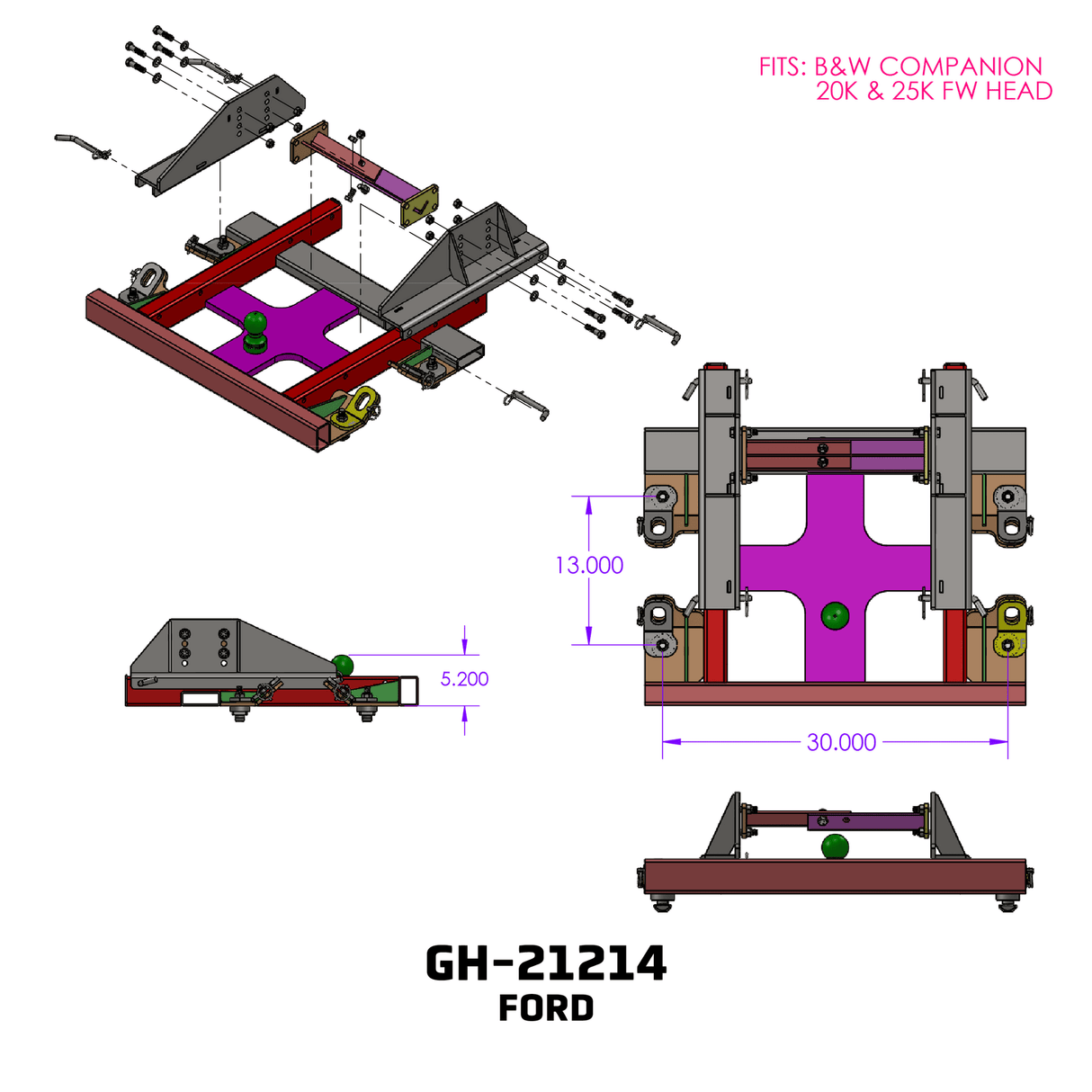 2017+ Powerstroke/Duramax Advantage Combo Hitch (GH-21214)-Gooseneck Hitch-Gen-Y Hitch-Dirty Diesel Customs