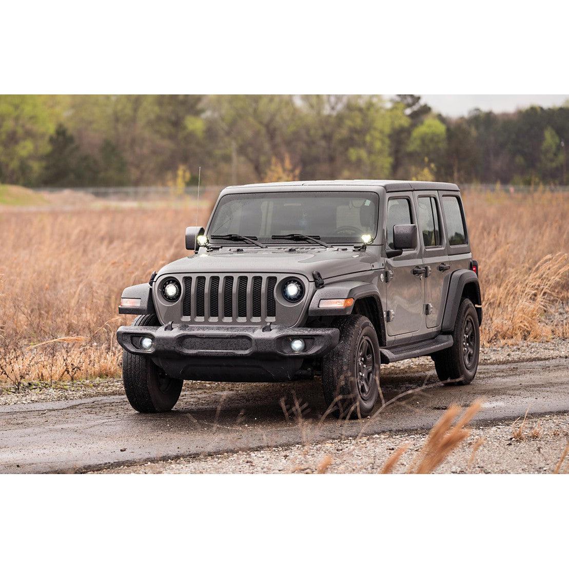 2018-2023 Ecodiesel Wrangler JL/Gladiator JT Super7 Headlights (LF517)-Headlights-Morimoto-Dirty Diesel Customs