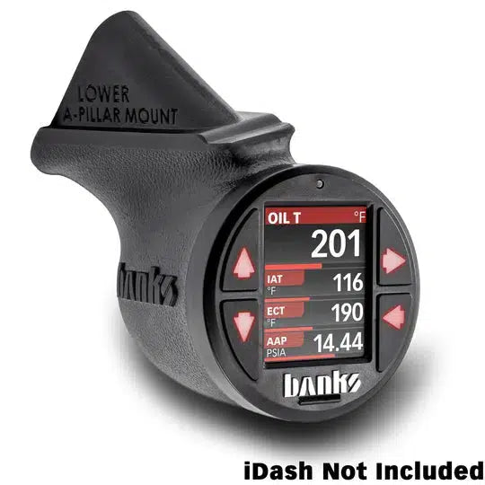 2018-2023 Jeep iDash Stealth Pod Mount (Lower Grab Handle) (63377)-Gauge Pod-Banks Power-Dirty Diesel Customs