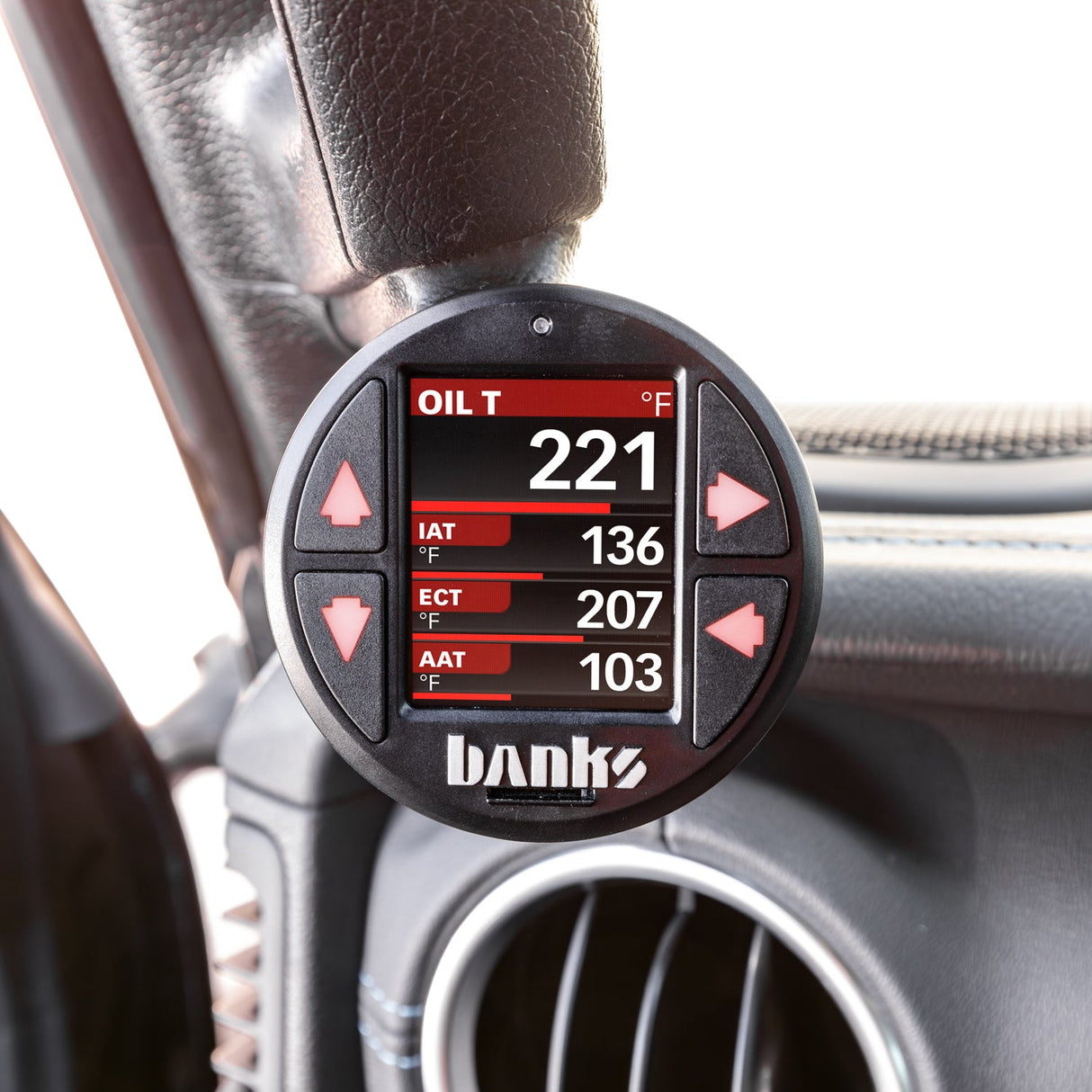 2018-2023 Jeep iDash Stealth Pod Mount (Lower Grab Handle) (63377)-Gauge Pod-Banks Power-Dirty Diesel Customs