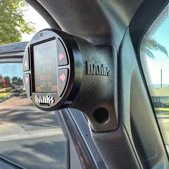 2018-2023 Jeep iDash Stealth Pod Mount (Uppler Grab Handle) (63371)-Gauge Pod-Banks Power-Dirty Diesel Customs