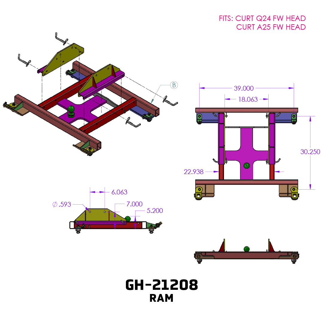 2019-2024 Cummins Advantage Hitch Gooseneck Base Only (GH-21208)-Gooseneck Hitch-Gen-Y Hitch-Dirty Diesel Customs