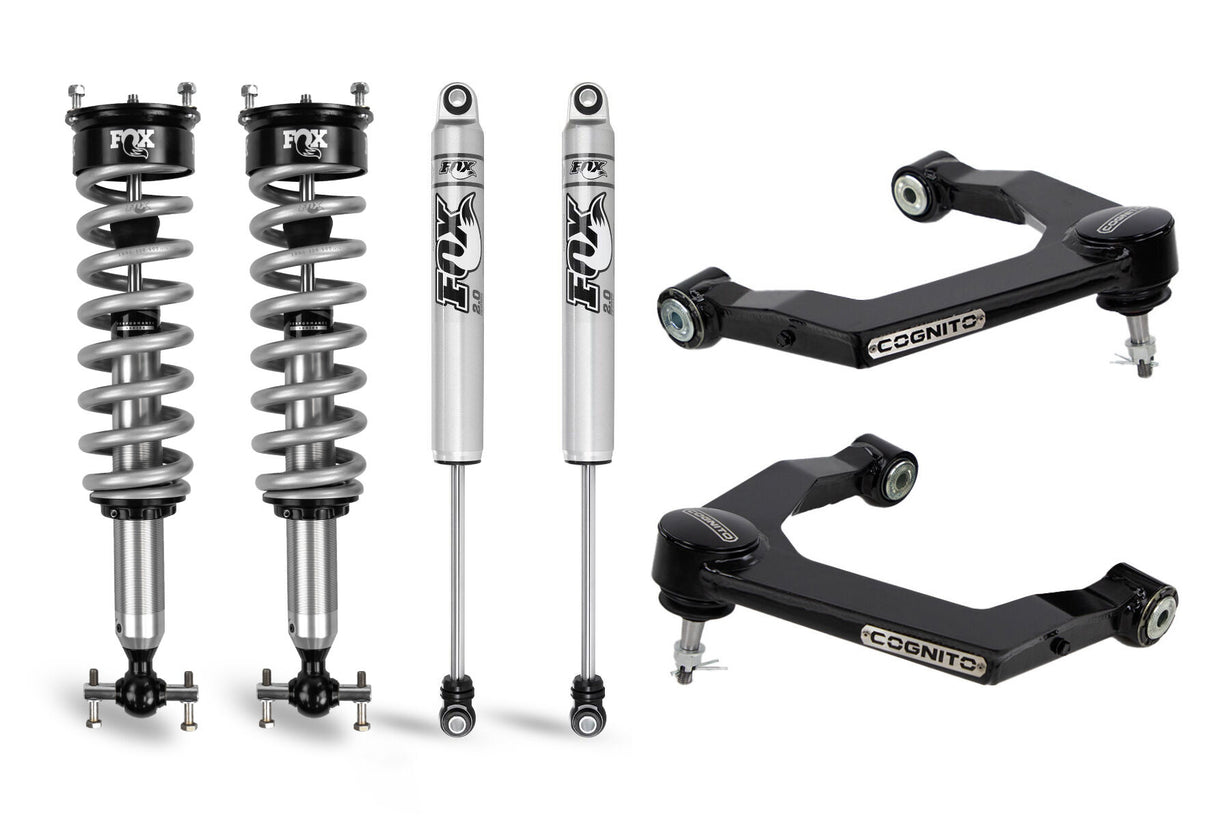 2019-2025 GM 1500 3" Performance Ball Joint Leveling Kit W/ Fox 2.0 Performance Series Coilover Front Shocks and Monotube Rear Shocks (210-P0874)-Leveling Kit-Cognito Motorsports-Dirty Diesel Customs