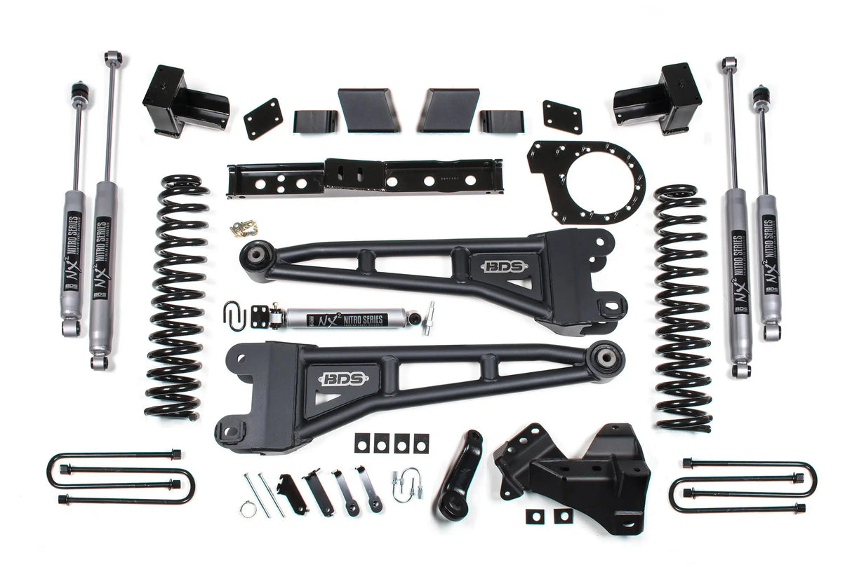 2020-2022 Powerstroke DRW 6" Radius Arm W/ Rear Block Suspension Lift Kit (BDS1573H)-Lift Kit-BDS-Dirty Diesel Customs
