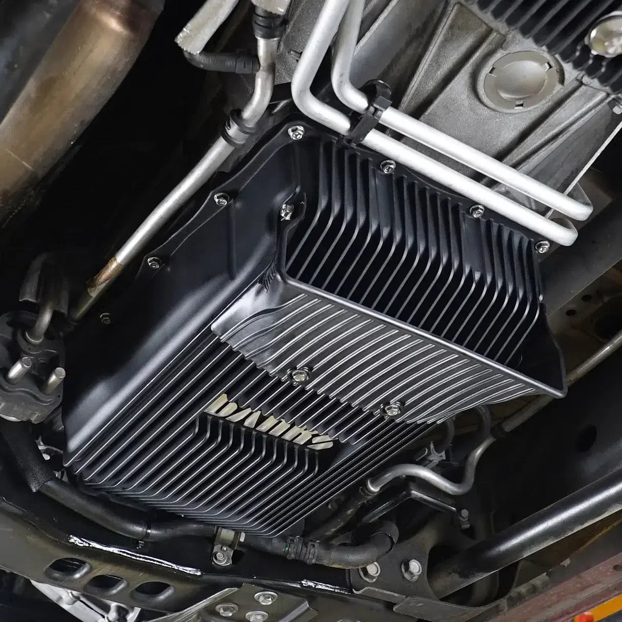 2020-2025 Duramax Ram-Air Transmission Pan (35148-B)-Transmission Pan-Banks Power-Dirty Diesel Customs