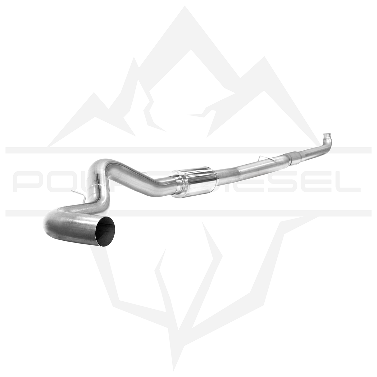 2007.5-2010 Duramax 6.6L 5" SS Downpipe Back Exhaust - w/ Muffler (PD-1-31922151)