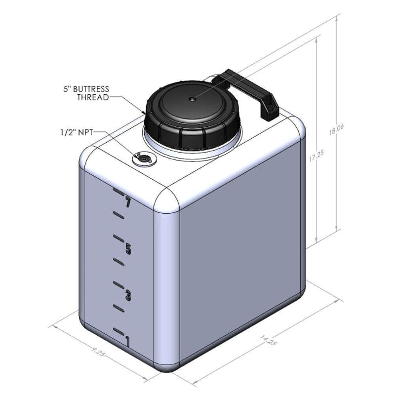 7-Gallon RV Portable Galley Fresh Water Tank (10-3024)