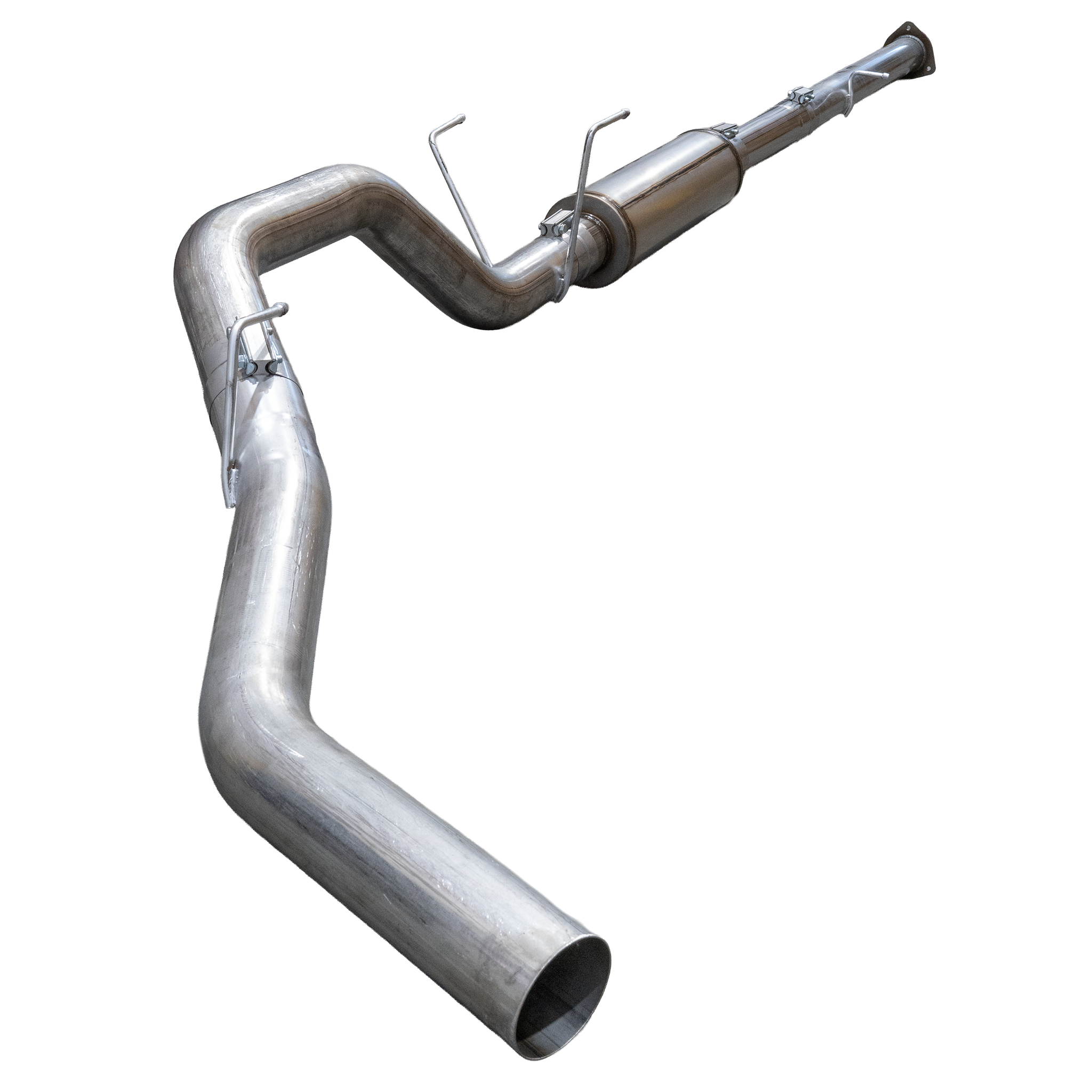 2013-2018 Cummins 4" SS Downpipe Back Exhaust System - w/ Muffler - Downpipe Back Exhaust System - Dirty Diesel Customs