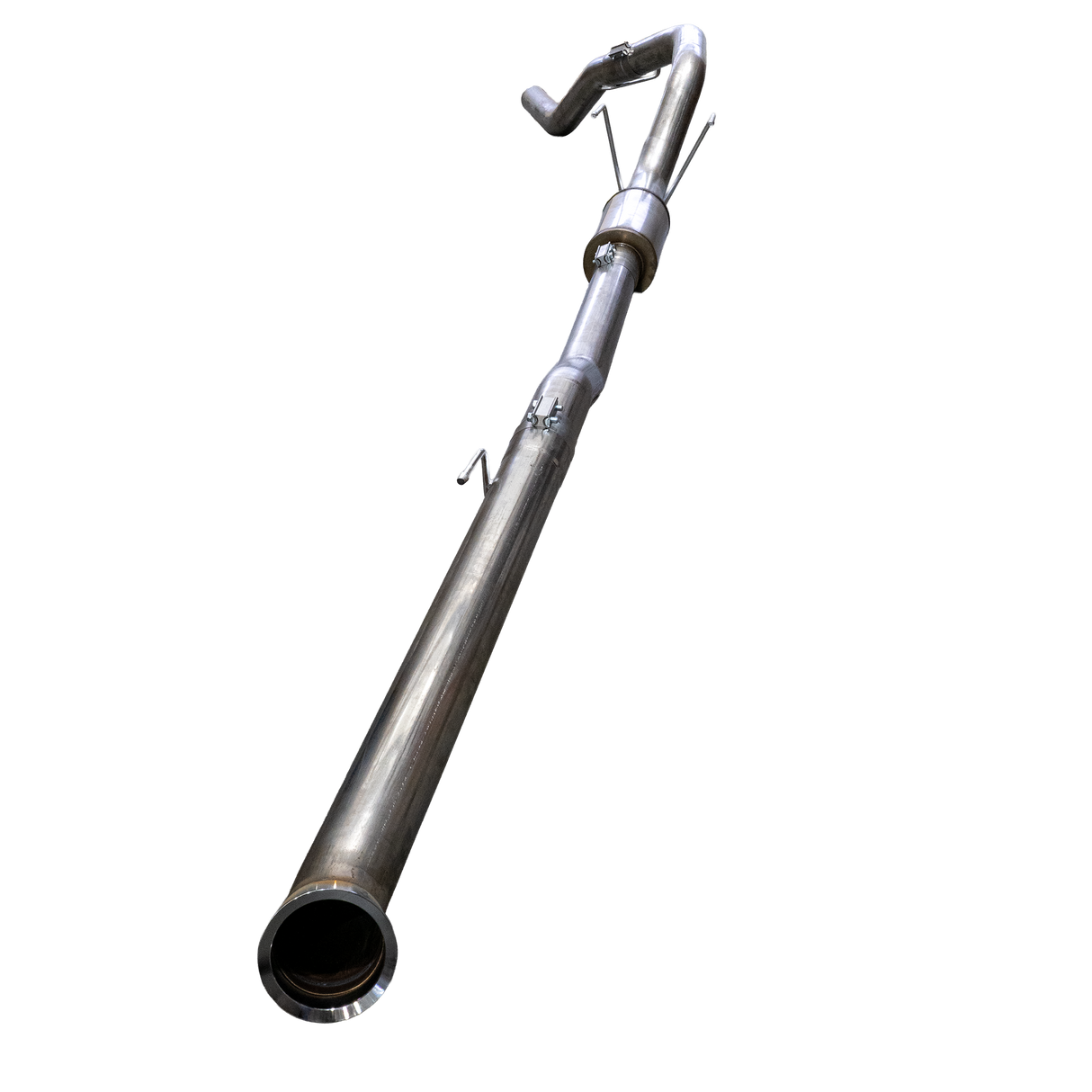 2019+ Cummins 4" SS Flexpipe Back Exhaust System - w/ Muffler - Downpipe Back Exhaust System - Dirty Diesel Customs