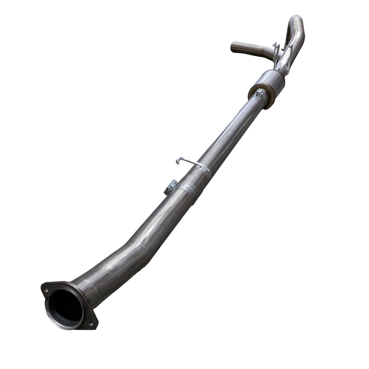 2011-2019 Powerstroke 4" SS Downpipe Back Single Exhaust System - w/ Muffler - Downpipe Back Exhaust System - Dirty Diesel Customs