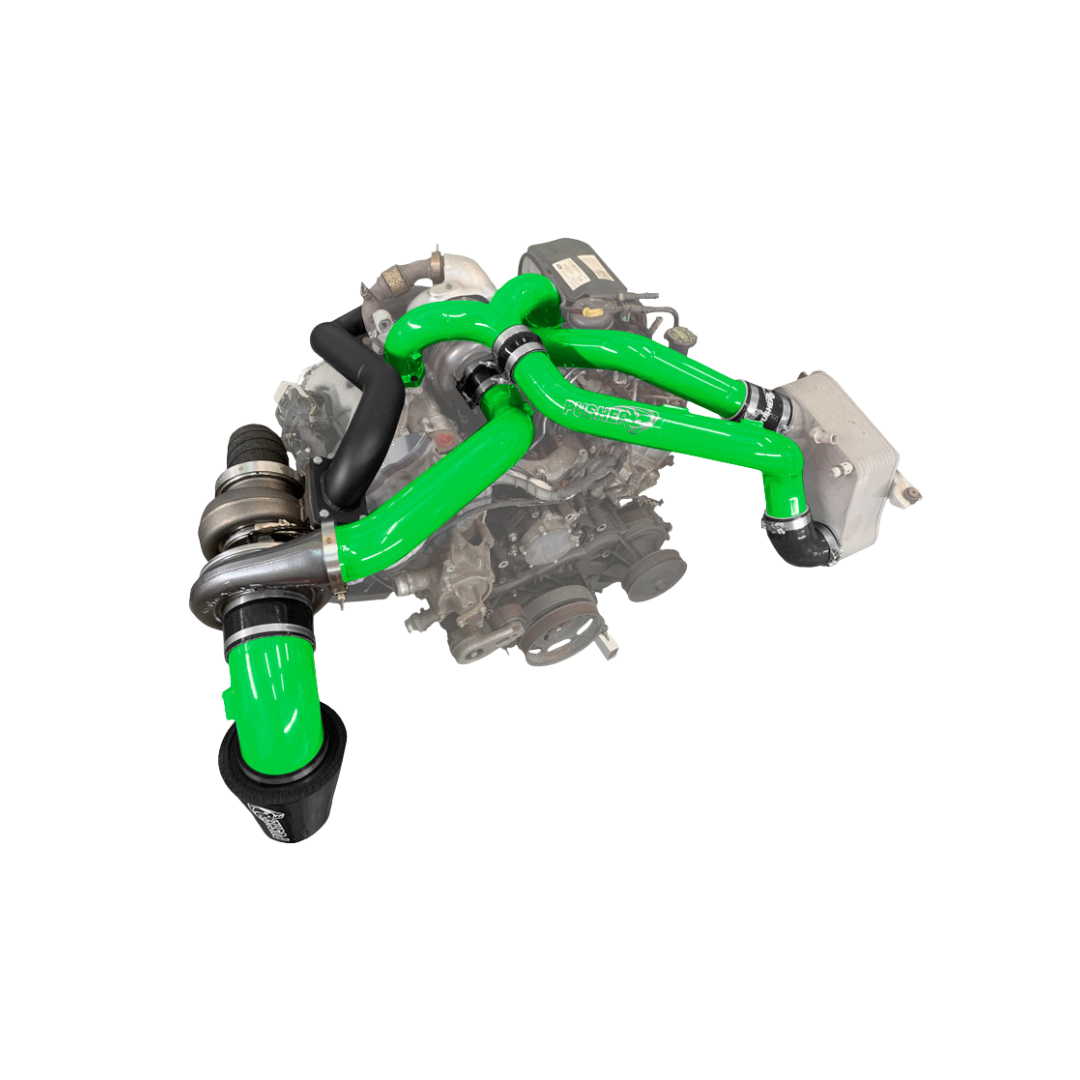 2017-2019 Ford 6.7L Powerstroke Pusher F5 Compound Turbo & Full Intake System Piping Kit (PFP1719CK)
