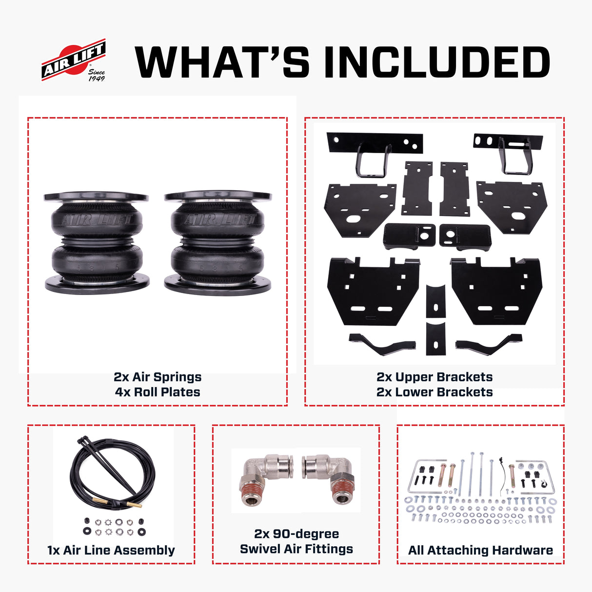 2023-2026 Powerstroke LoadLifter 7500 XL Ultimate air spring kit for the 23-25 Ford F-450 4WD (57579)