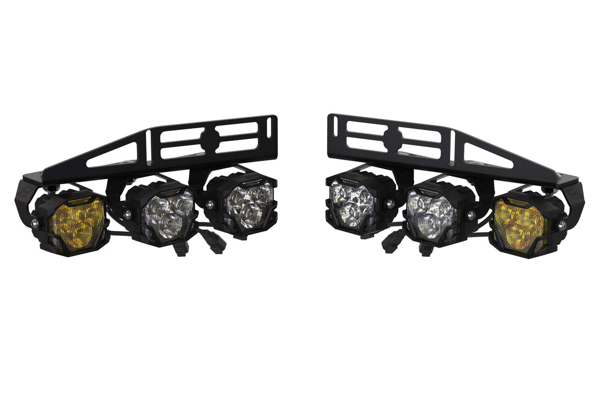 2017-2020 Ford F-150 Raptor Morimoto 4Banger Triple Fog Bracket Kit (BAF024)