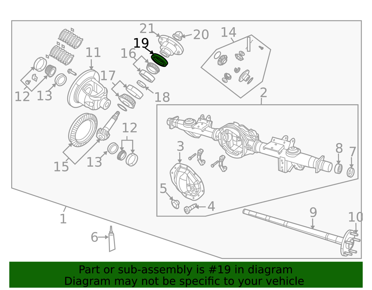 2014-2023 EcoDiesel Differential Pinion Seal (68056356AA) view 4