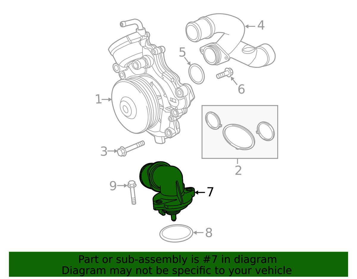 2014-2023 EcoDiesel Thermostat (68253514AA) view 9