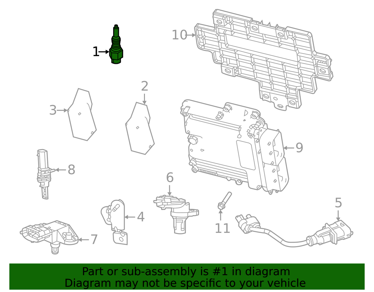 2020-2023 EcoDiesel Glow Plug (68490011AA) view 5