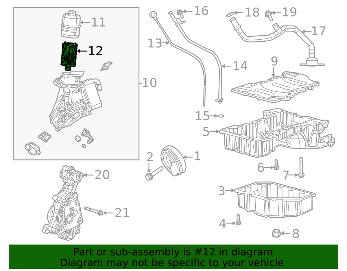 2020-2023 EcoDiesel Oil Filter (68507598AA) view 7
