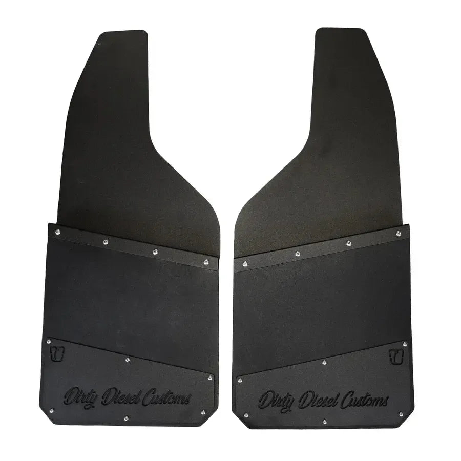 DIRTY Standard Height Mud Flaps Black (garage-sale-TI-SH-13-BLK-DIRTY-SET)-Mud Flap-Trigger Industries-Dirty Diesel Customs