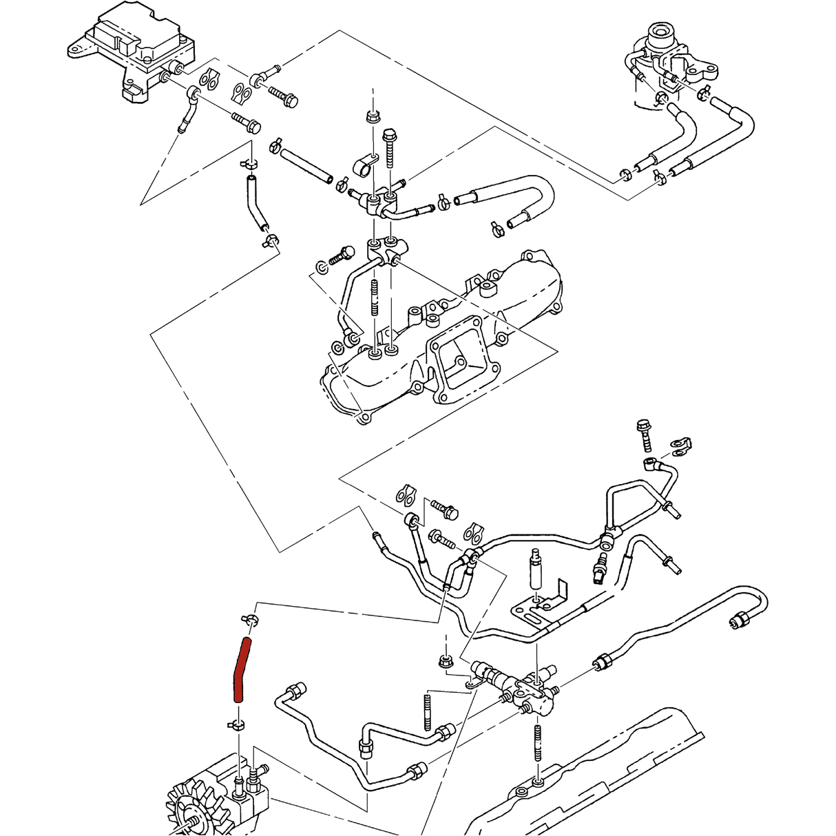 2001-2004 Duramax CP3 Injection Pump Return Hose (DMAX-6067)