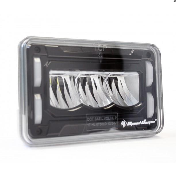 DOT/SAE 4x6" Sealed Beam Replacement Headlight (10-20196)-Headlights-Speed Demon-10-20196-Dirty Diesel Customs