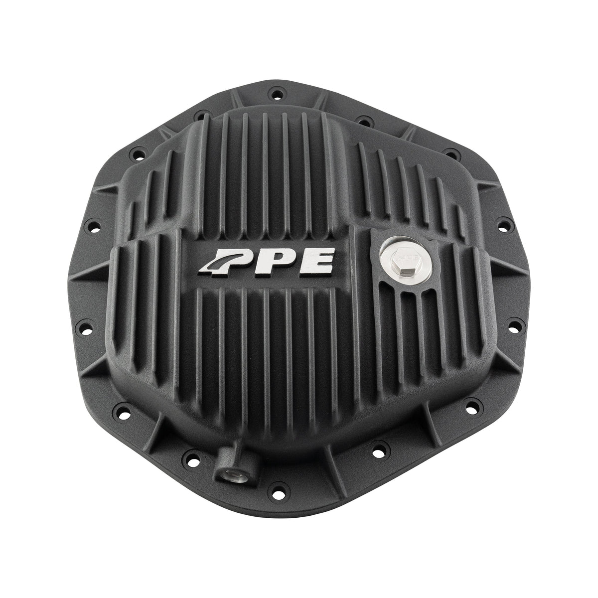 PPE 2001-2019 Duramax & Cummins AAM 11.5" 14-Bolt Heavy-Duty Cast Aluminum Rear Differential Cover, black finish