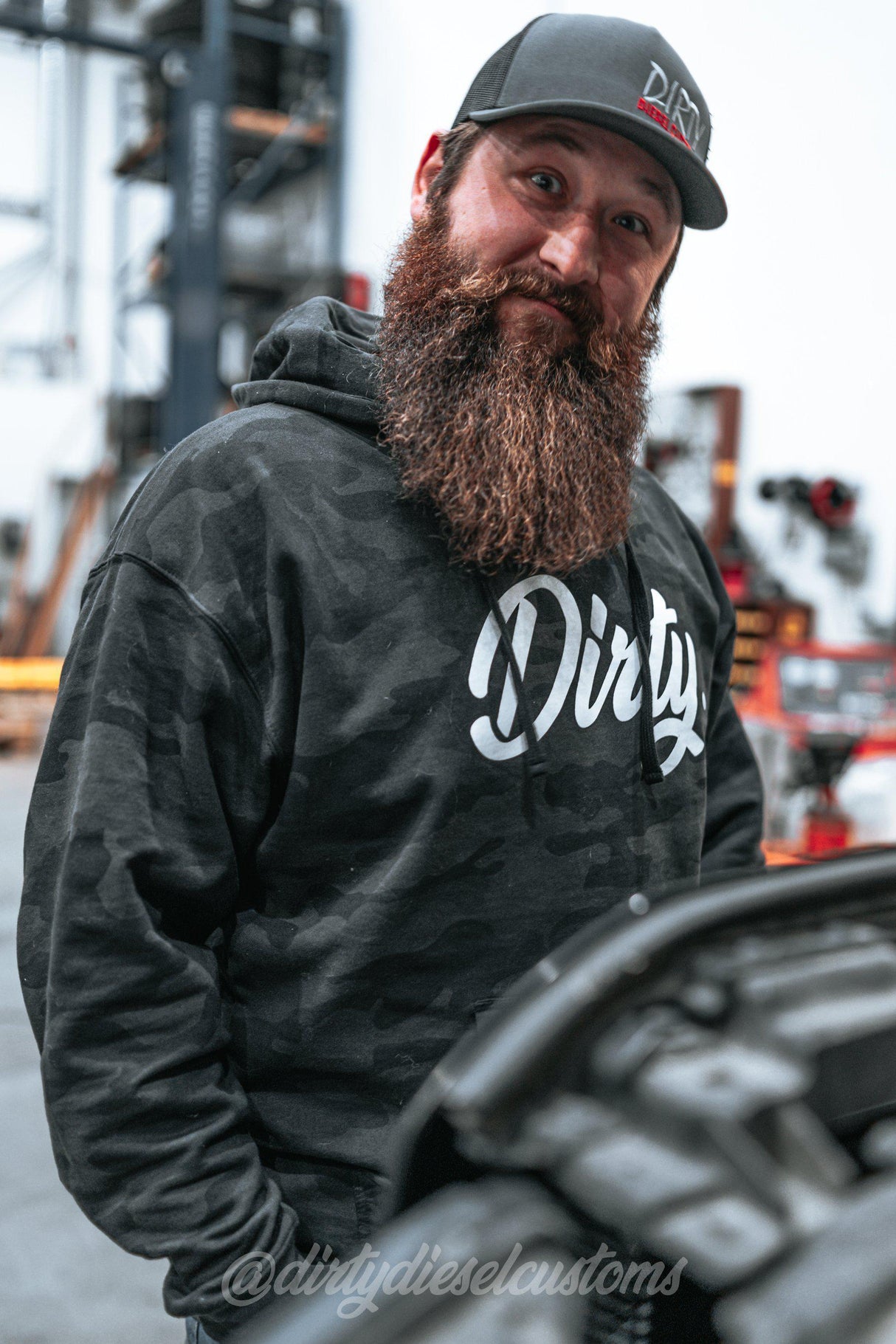 Dirty Diesel Camo Pullover Hoodie-Hoodie-Dirty Diesel Customs-Dirty Diesel Customs