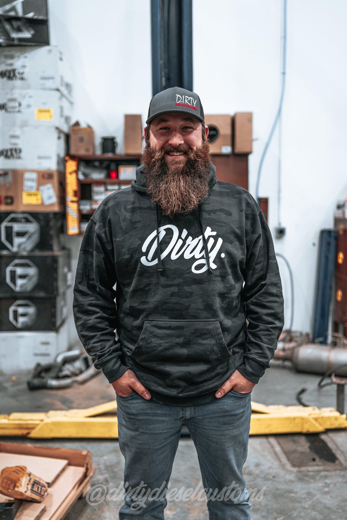 Dirty Diesel Camo Pullover Hoodie-Hoodie-Dirty Diesel Customs-Dirty Diesel Customs