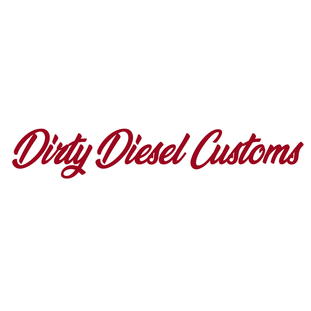 Dirty Diesel Customs Banner Sticker-Sticker-Dirty Diesel Customs-DDC-BANNER-RED-L-Dirty Diesel Customs