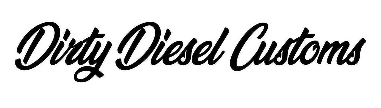 Dirty Diesel Customs Banner Sticker-Sticker-Dirty Diesel Customs-DDC-STICKER-BANNER-BLK-S-Dirty Diesel Customs