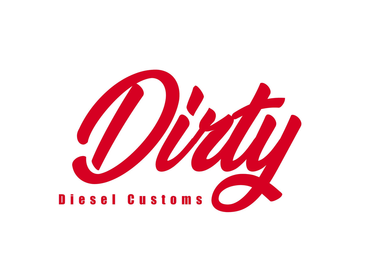 Dirty Diesel Decals-Sticker-Dirty Diesel Customs-DDC-DECAL-CLASSIC-RED-M-Dirty Diesel Customs