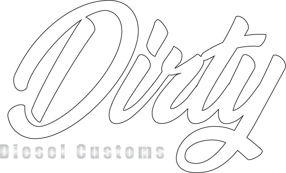 Dirty Diesel Decals-Sticker-Dirty Diesel Customs-Decal-Classic-Small-Silver-Dirty Diesel Customs