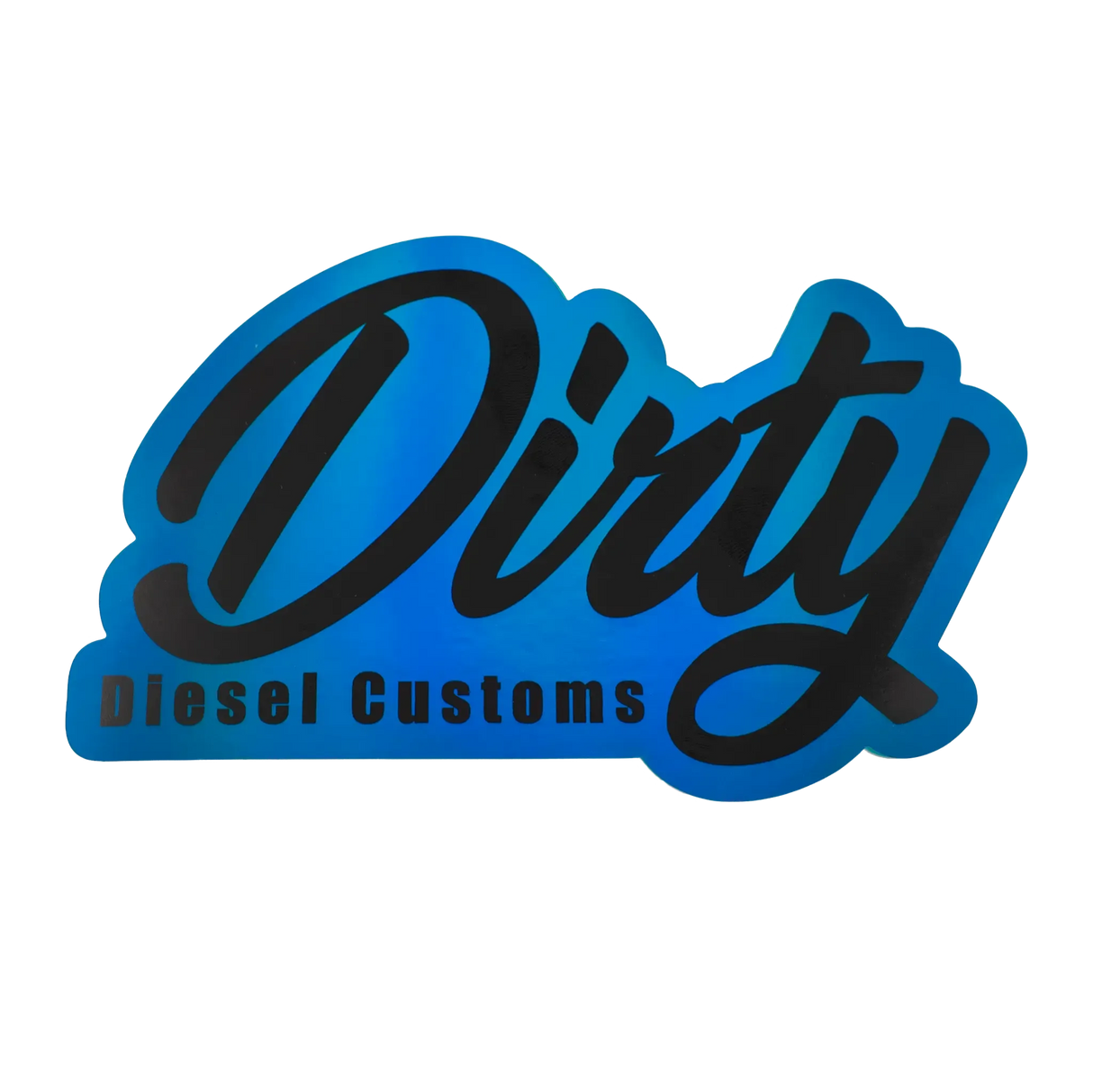 Dirty Diesel Holographic Sticker-Sticker-Dirty Diesel Customs-DDC-STICKER-HOLO-BLU-Dirty Diesel Customs